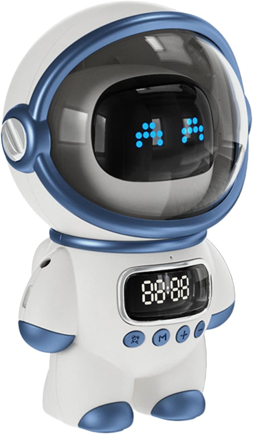 Altavoz Inteligente con IA y Reloj Despertador – Sonido Estéreo Portátil, Lámpara de Noche y Audio Interactivo – El Regalo Creativo para un Hogar Moderno