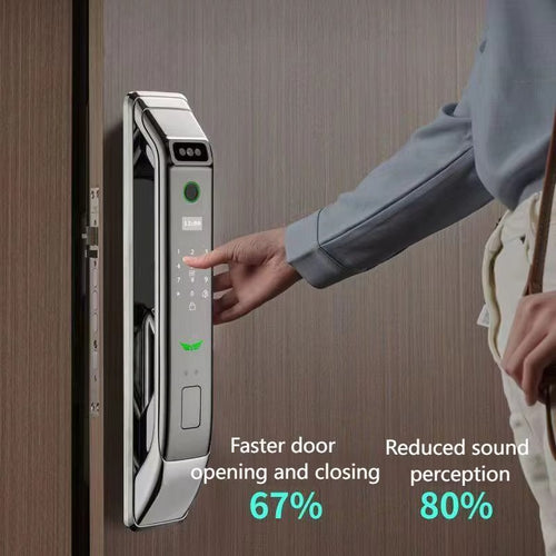 Cerradura Inteligente Pro con Reconocimiento Facial 3D – Seguridad Biométrica, Acceso por Huella y Control Remoto – Blindaje Digital para tu Puerta Principal