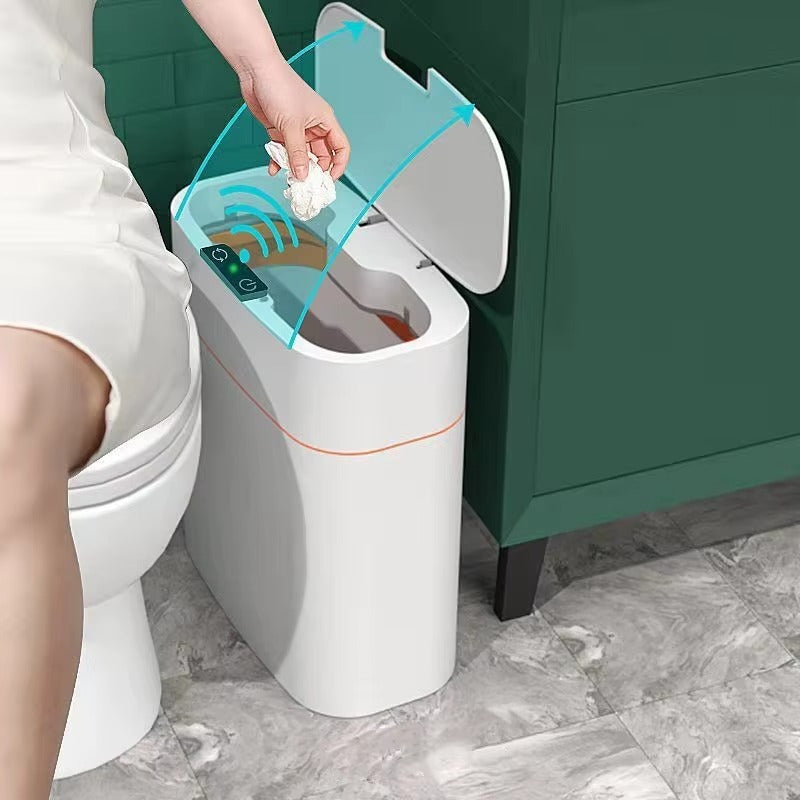 Cubo de Basura Inteligente con Sensor Pro – Apertura Ultra Rápida 0.1s, Impermeable IPX5 y Cierre Silencioso – Ideal para Baño y Cocina