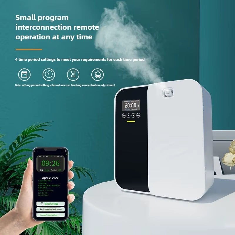 Difusor de Aroma Profesional Smart – 500ml de Gran Capacidad, Bluetooth e IA para Cobertura de hasta 1000m³