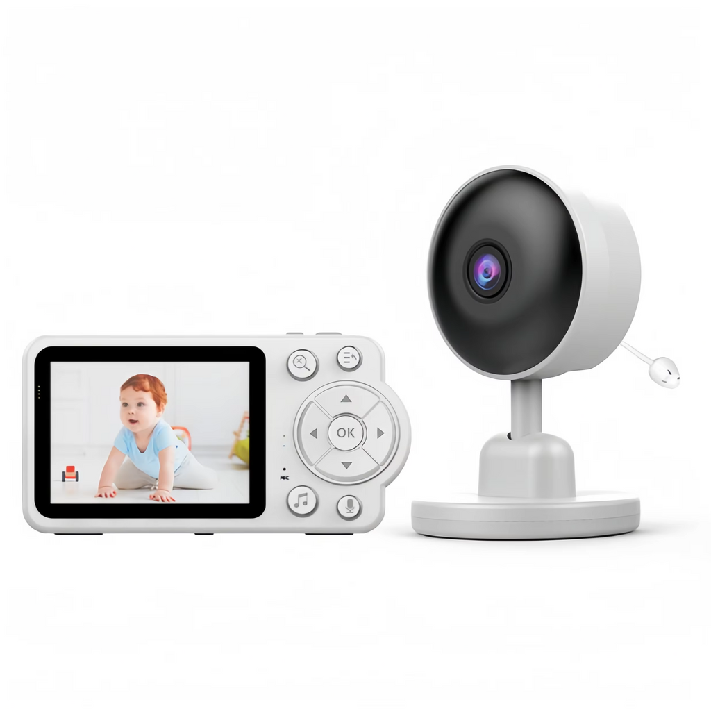 Monitor de Bebé Inteligente con Pantalla de 2.8" – Cámara de Vigilancia con Audio Bidireccional, Visión Nocturna y Sensores de Clima (Temperatura/Humedad)