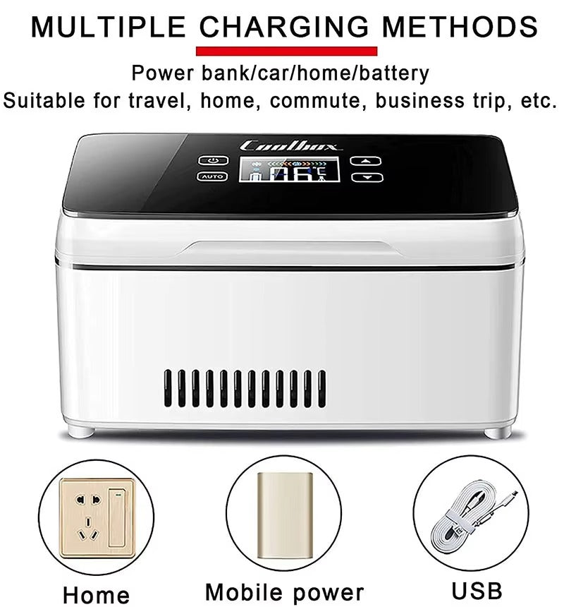 Nevera Portátil Inteligente para Insulina y Medicamentos – Gran Capacidad, Control de Temperatura de Precisión y Triple Sistema de Carga (USB/Auto/Hogar)
