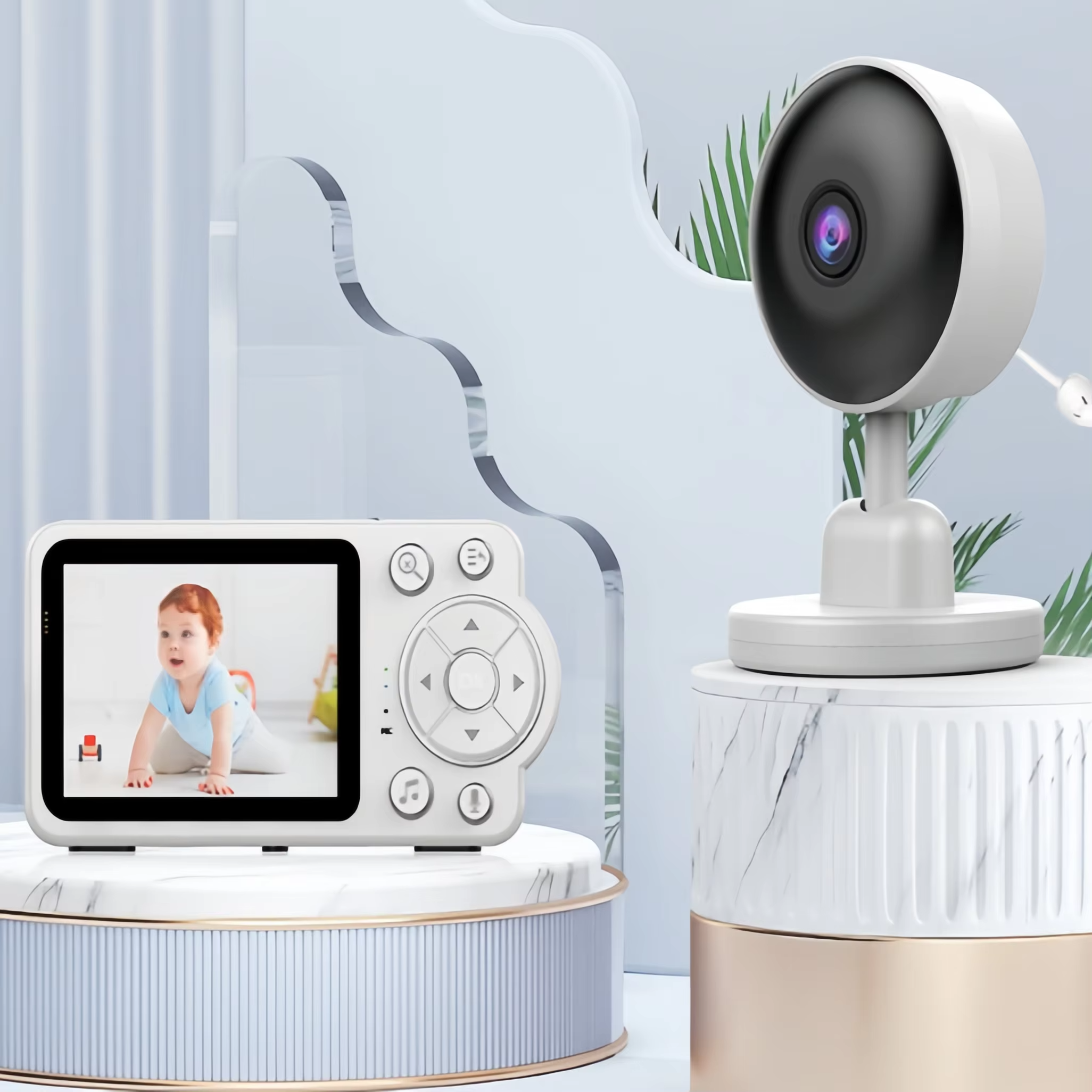 Monitor de Bebé Inteligente con Pantalla de 2.8" – Cámara de Vigilancia con Audio Bidireccional, Visión Nocturna y Sensores de Clima (Temperatura/Humedad)