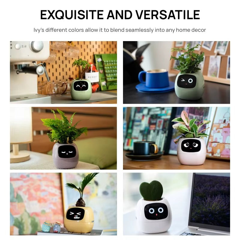Maceta Inteligente Ivy Tuya G1 – La Mascota Digital que Cuida tus Plantas con IA, 7 Sensores de Precisión y más de 49 Expresiones Animadas