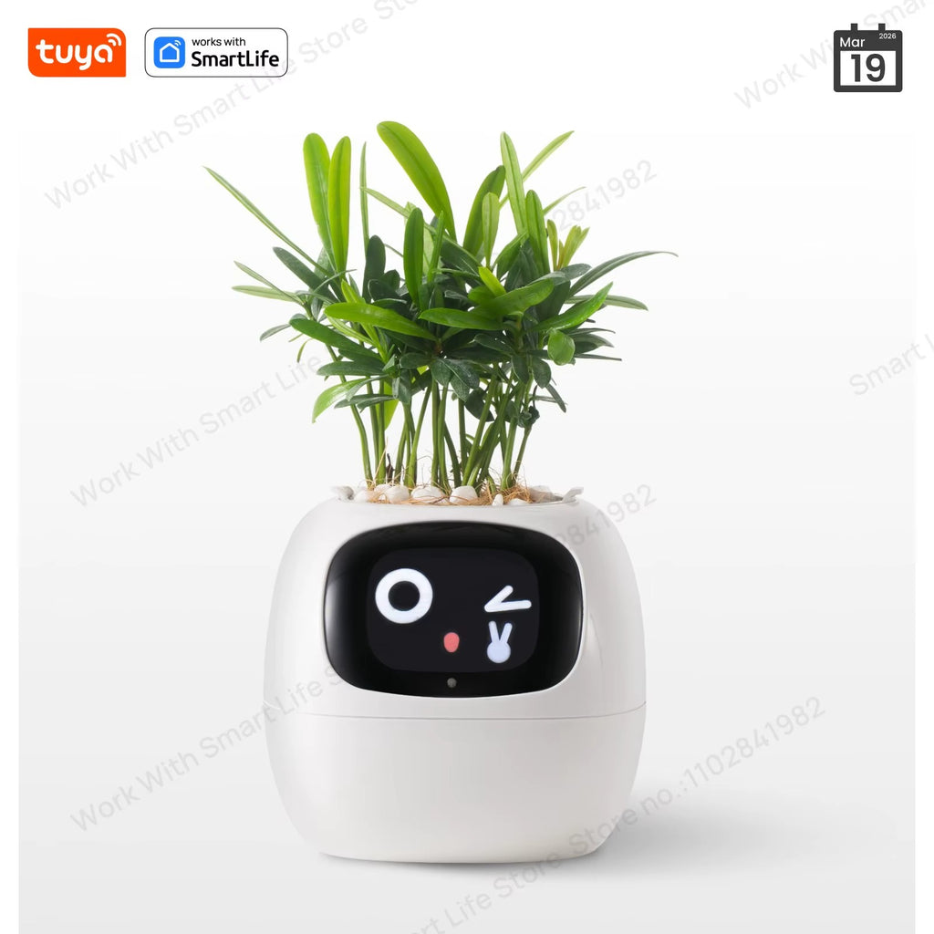 Maceta Inteligente Ivy Tuya G1 – La Mascota Digital que Cuida tus Plantas con IA, 7 Sensores de Precisión y más de 49 Expresiones Animadas